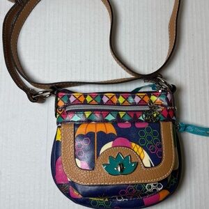 Lily Bloom Multi-Colored Cross Body Mini Purse